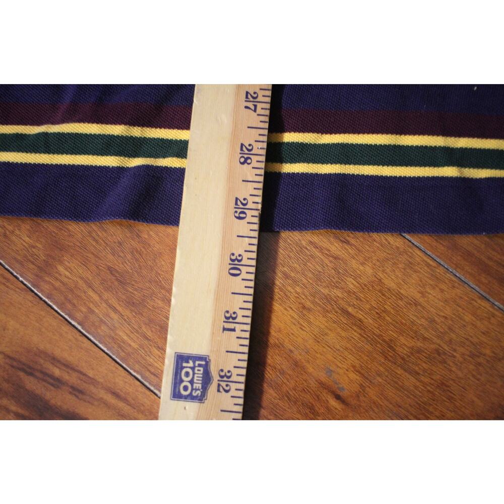 Polo Ralph Lauren Men's XL Long Sleeve Rugby Stripe Polo Shirt Navy Green Yellow - Picture 8 of 8